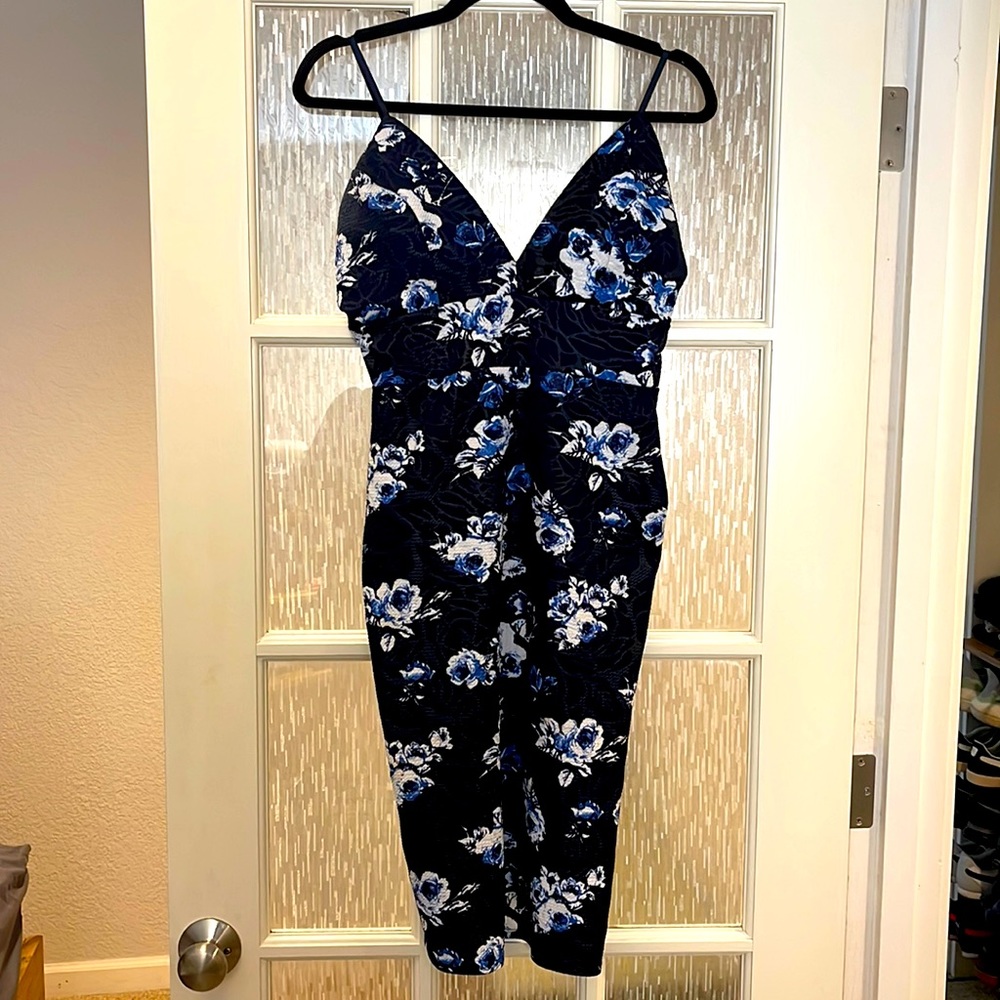 Navy floral dress